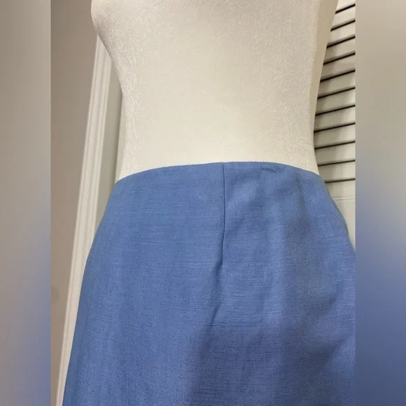 4P Casual Corner Annex Petite Blue Suiting Skirt - Picture 3 of 7